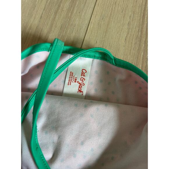 Cat & Jack Baby Girl Watermelon One Piece Swimsuit - 18 Months - Picture 4 of 5